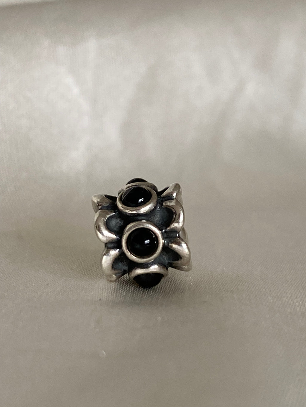 Rare Pandora Forget Me Not Black Onyx Charm, 790470O