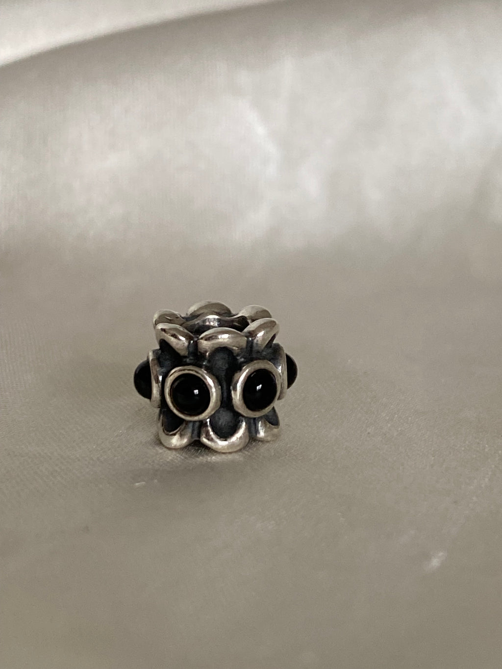 Rare Pandora Forget Me Not Black Onyx Charm, 790470O