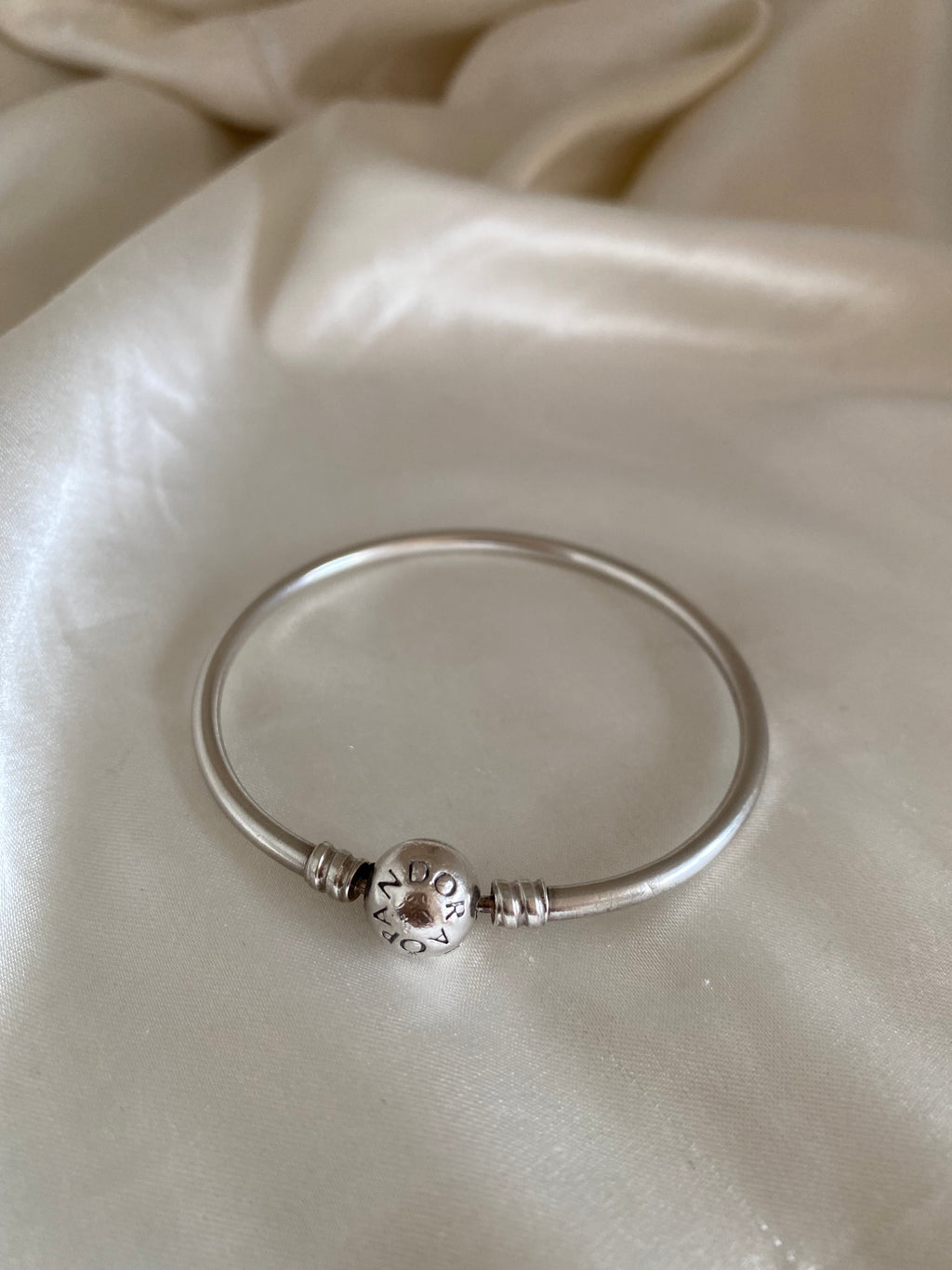 Pandora Moments Logo Clasp Bangle, 590713