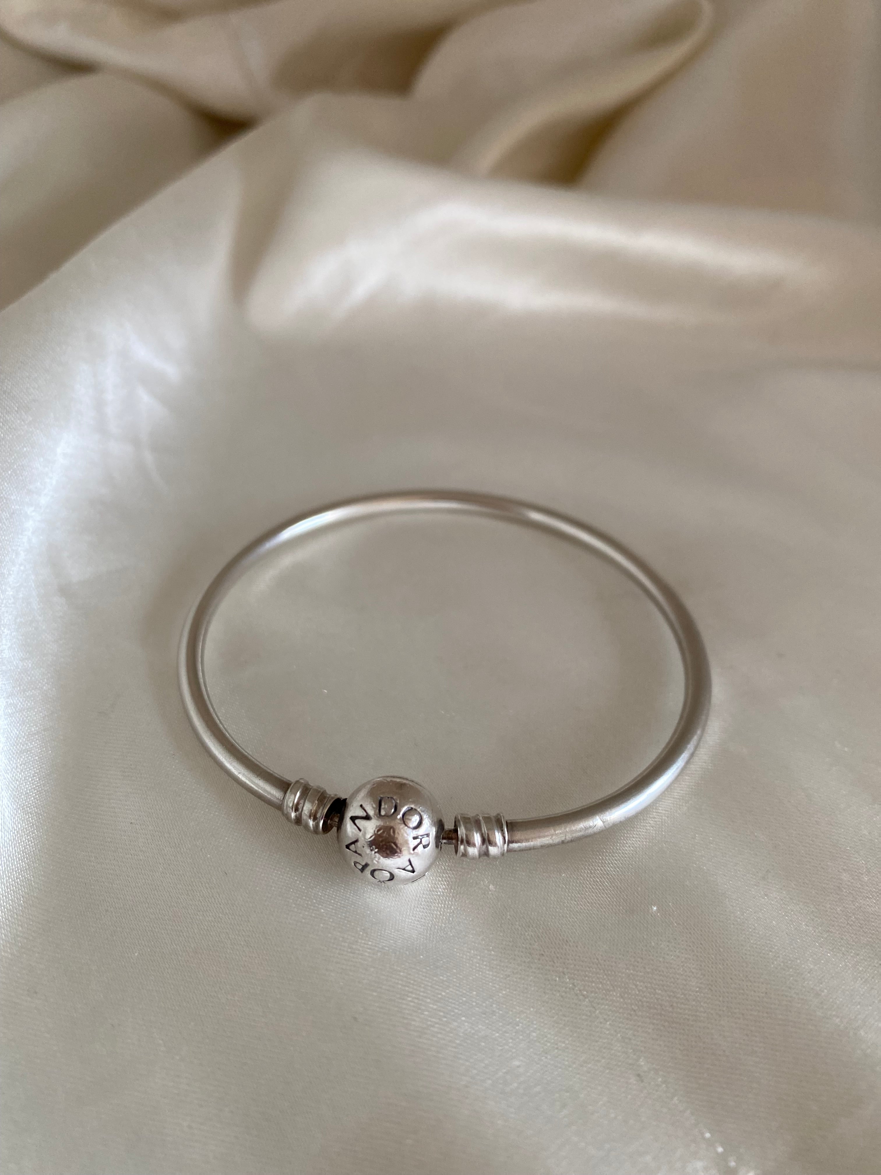 Pandora Moments Logo Clasp Bangle, 590713