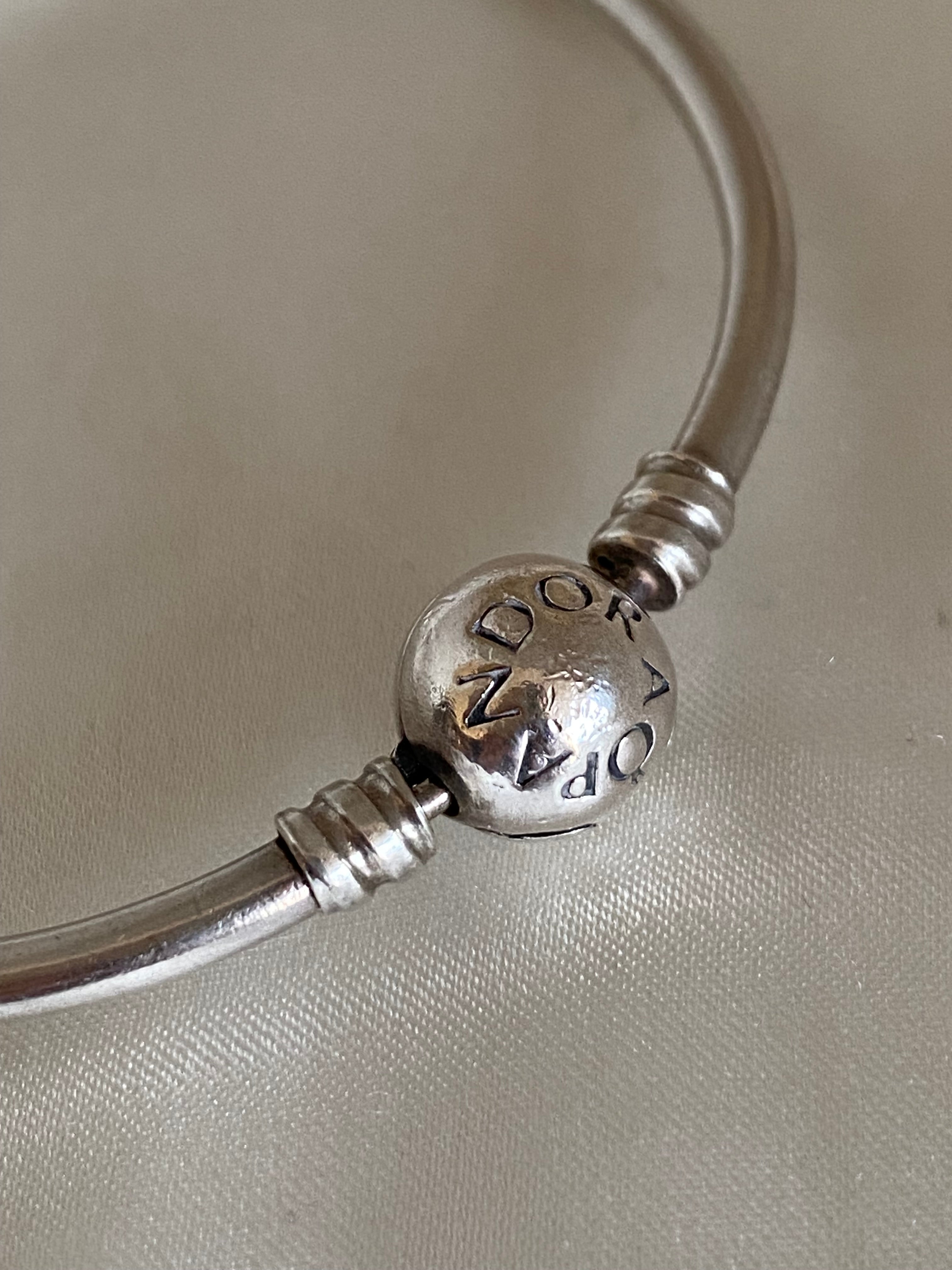 Pandora Moments Logo Clasp Bangle, 590713