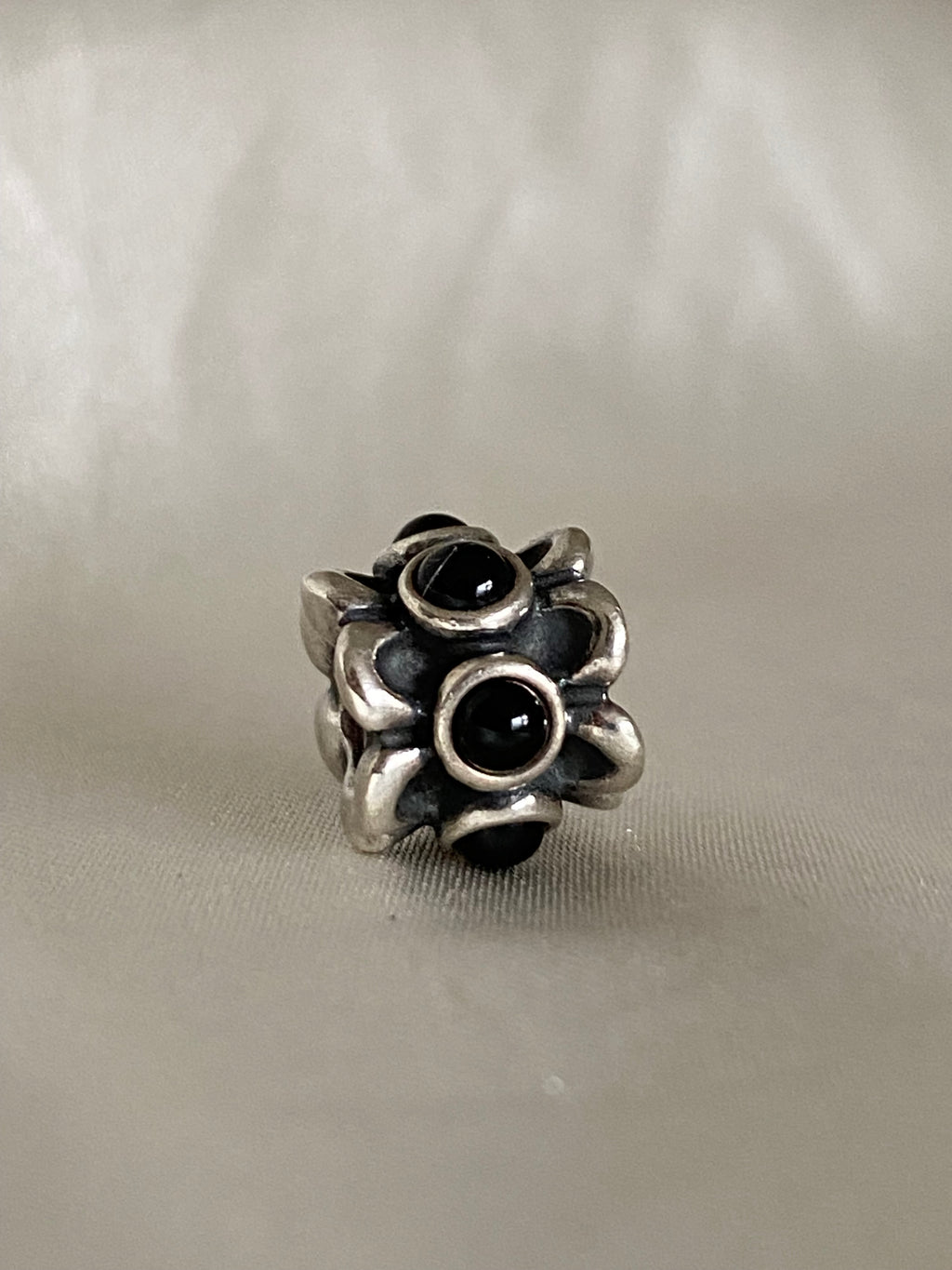 Rare Pandora Forget Me Not Black Onyx Charm, 790470O