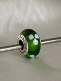 Pandora Green Flowers Murano Glass Charm, 790614