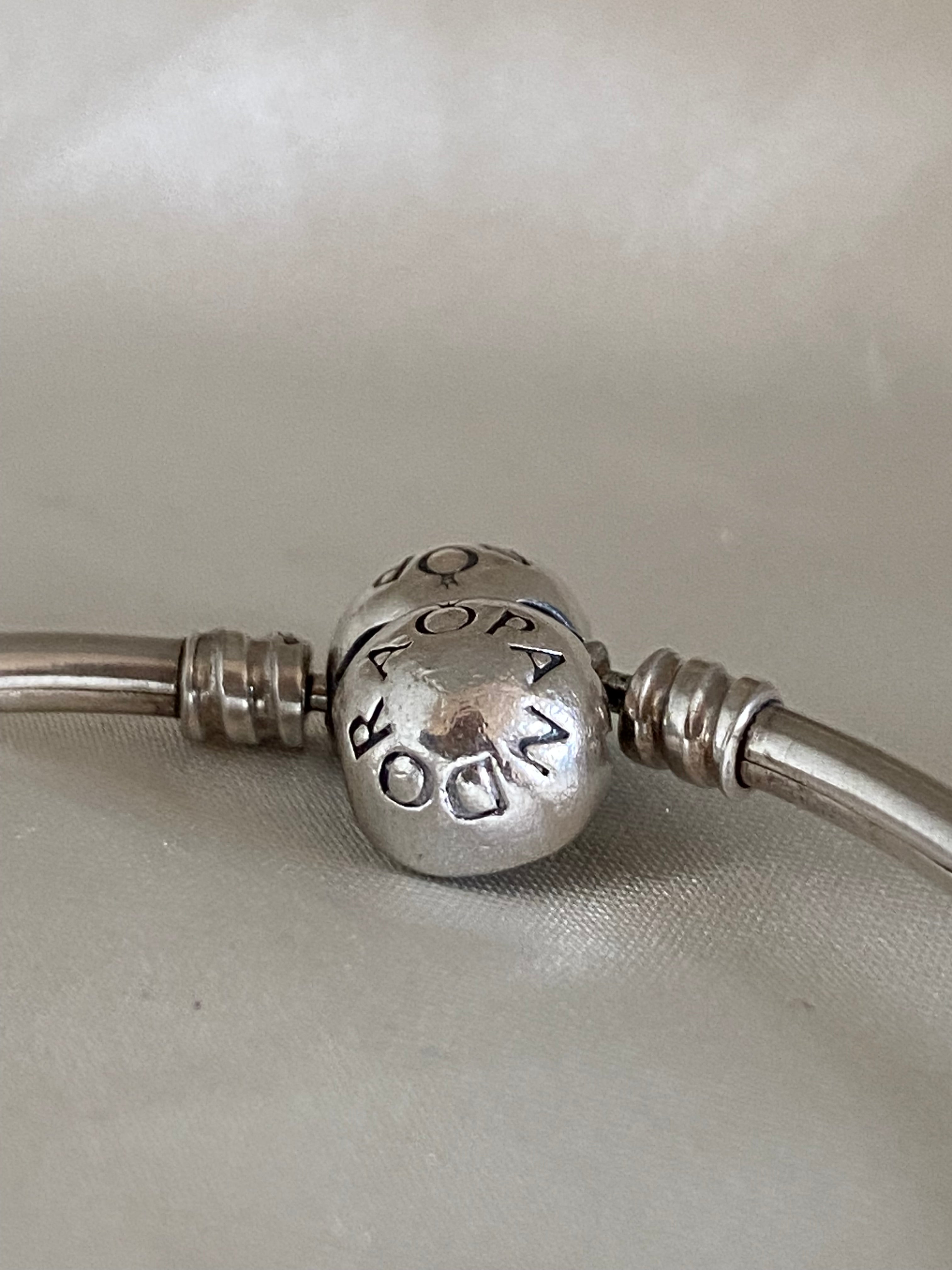 Pandora Moments Logo Clasp Bangle, 590713