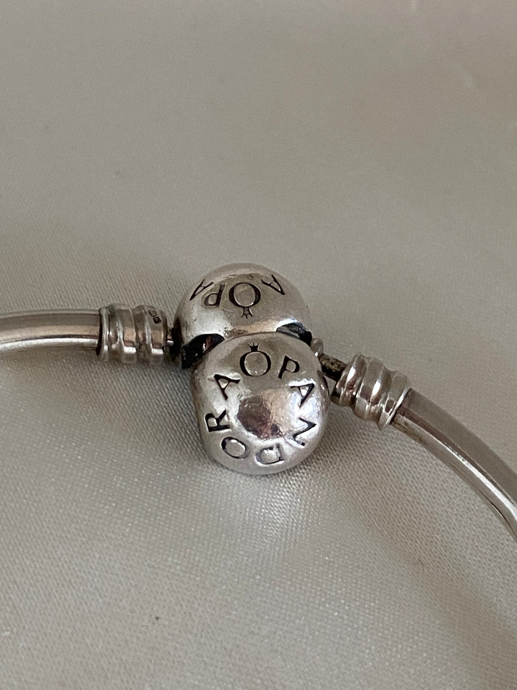 Pandora Moments Logo Clasp Bangle, 590713