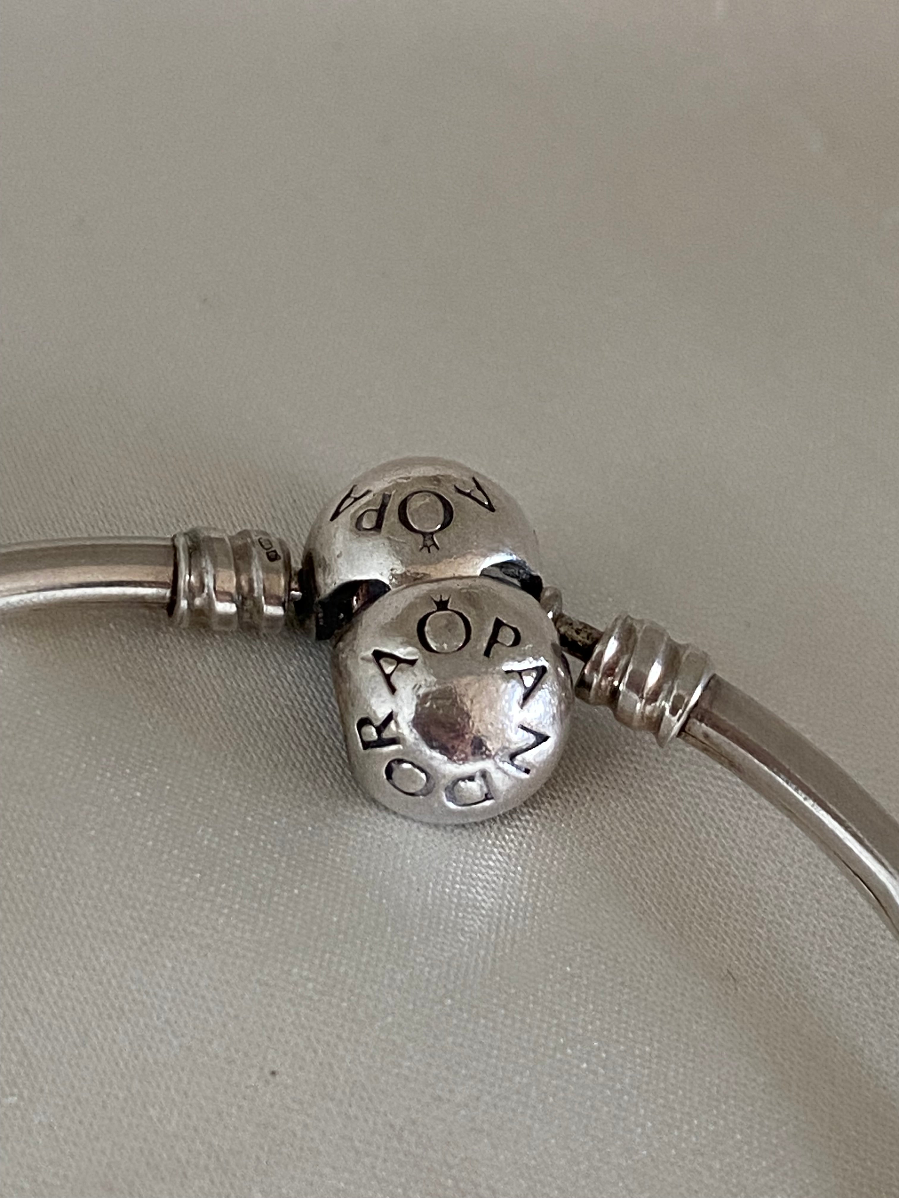Pandora Moments Logo Clasp Bangle, 590713