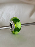 Pandora Lime Hearts Green Murano, 790656