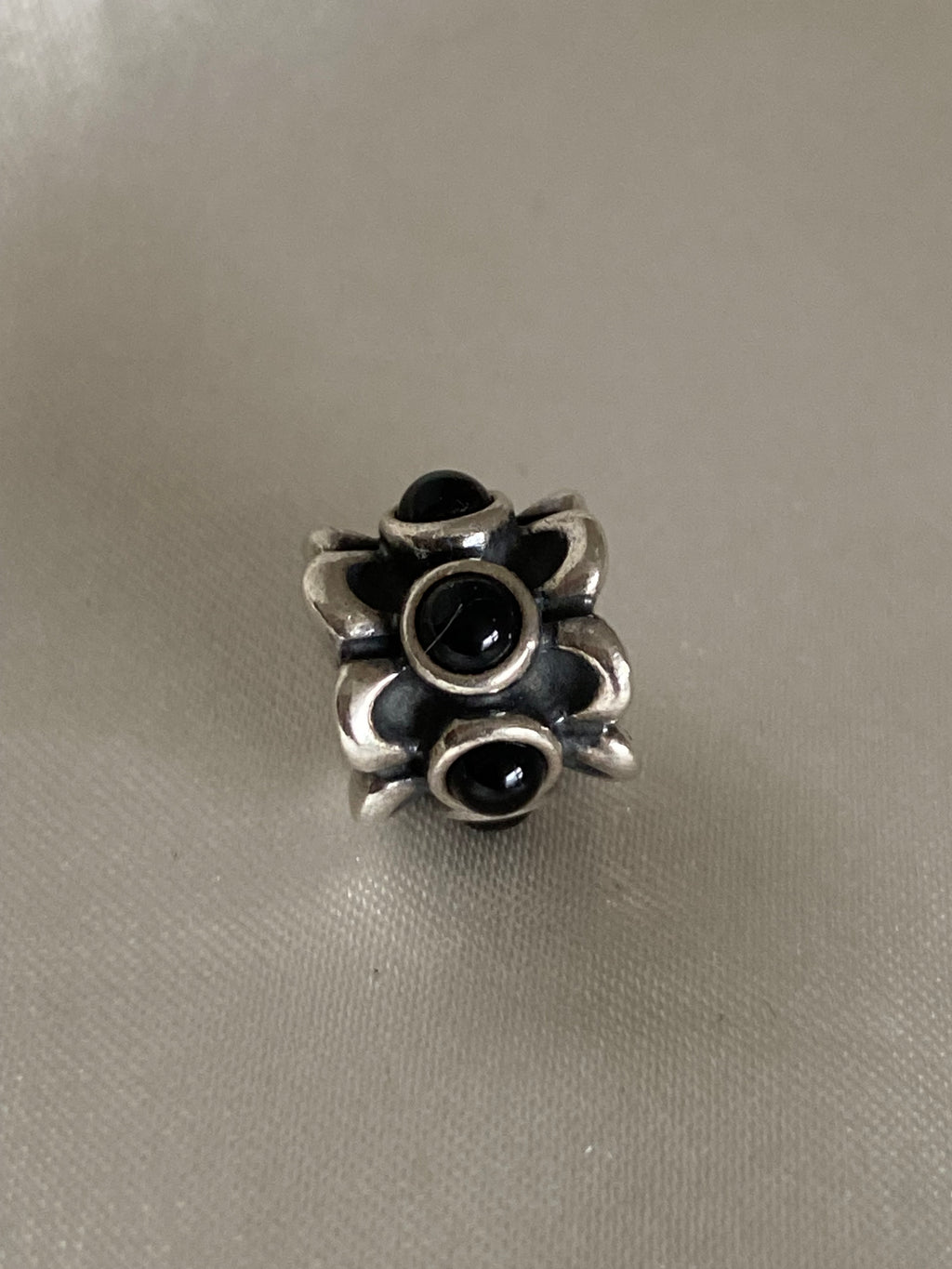 Rare Pandora Forget Me Not Black Onyx Charm, 790470O