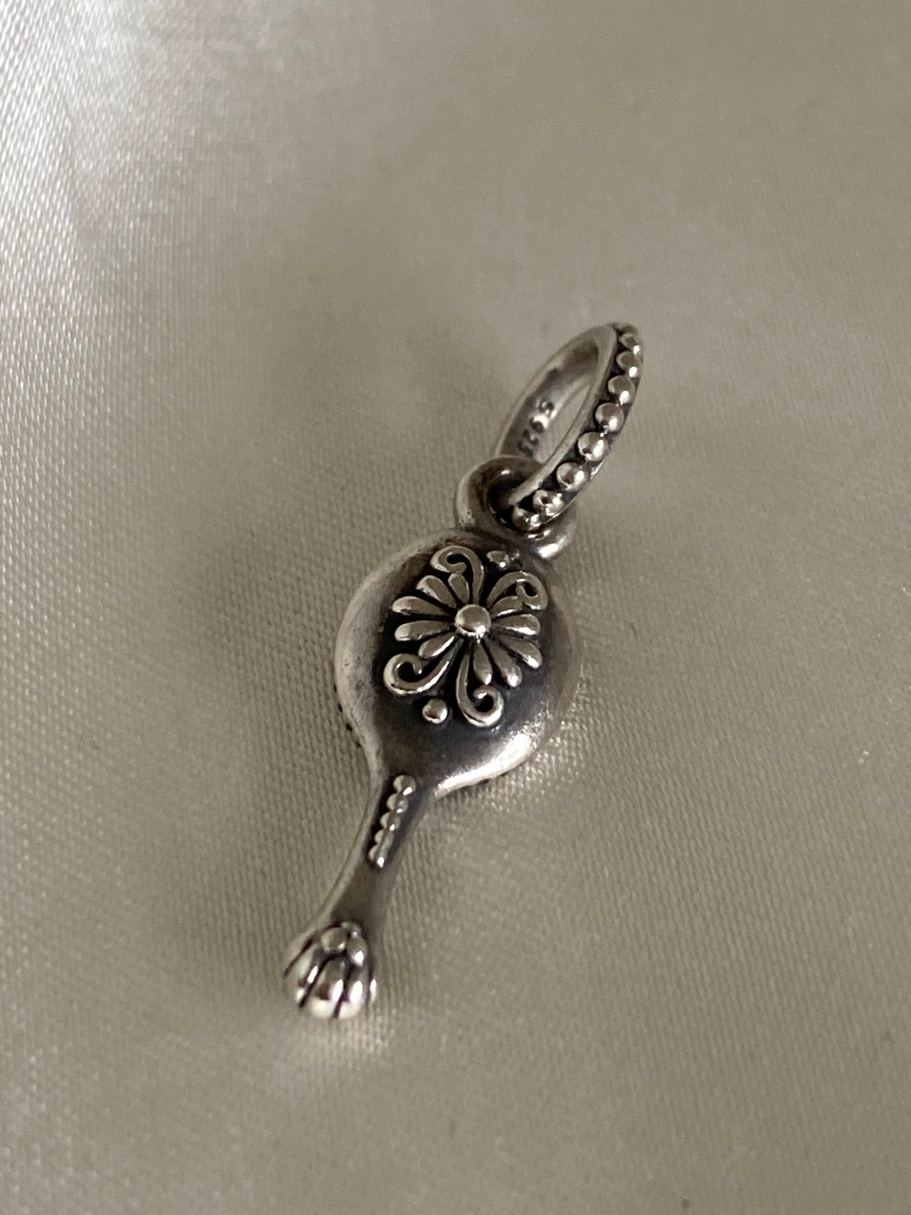Pandora Vanity Mirror Silver Enamel Charm, 791223EN44