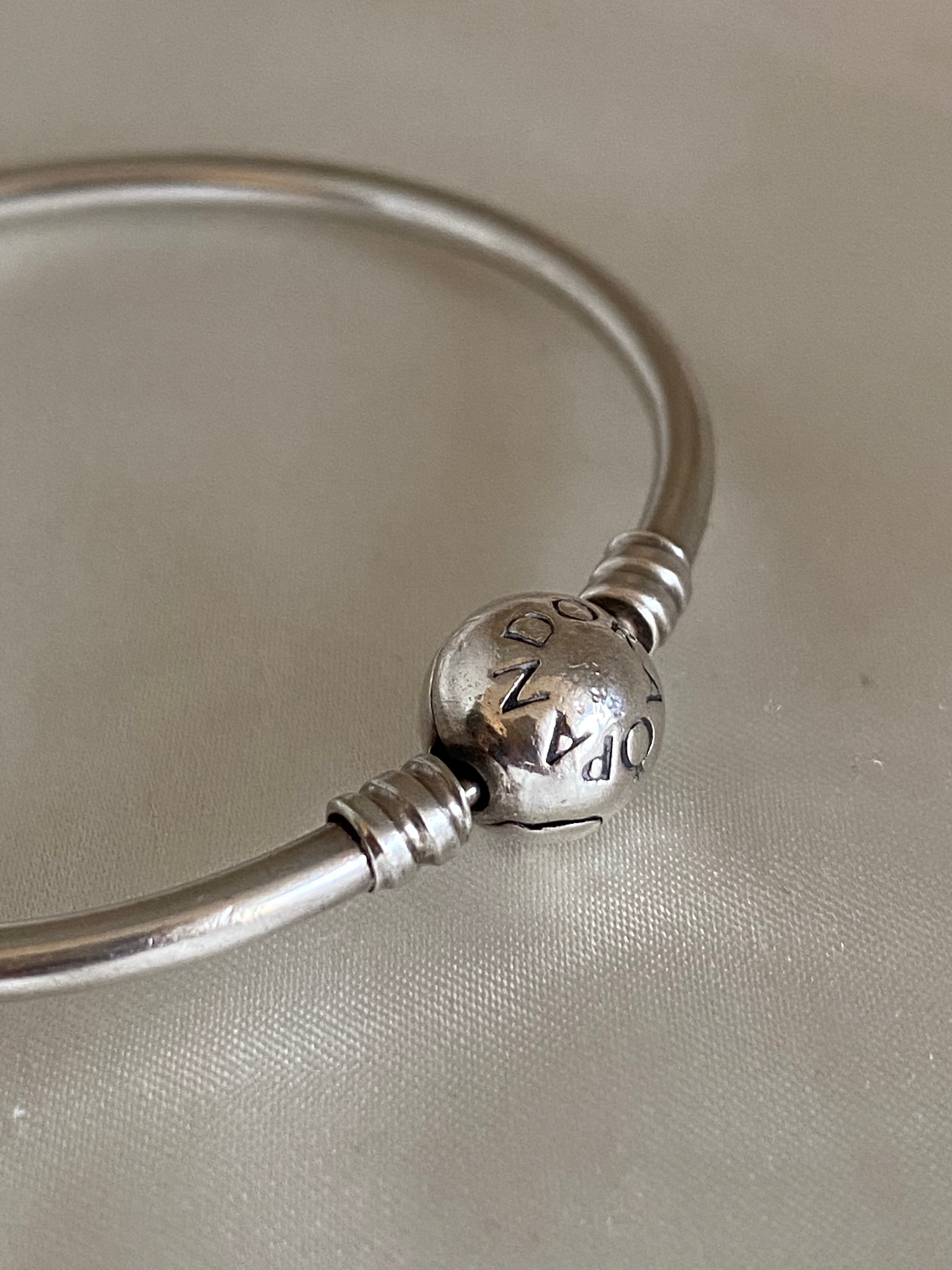 Pandora Moments Logo Clasp Bangle, 590713