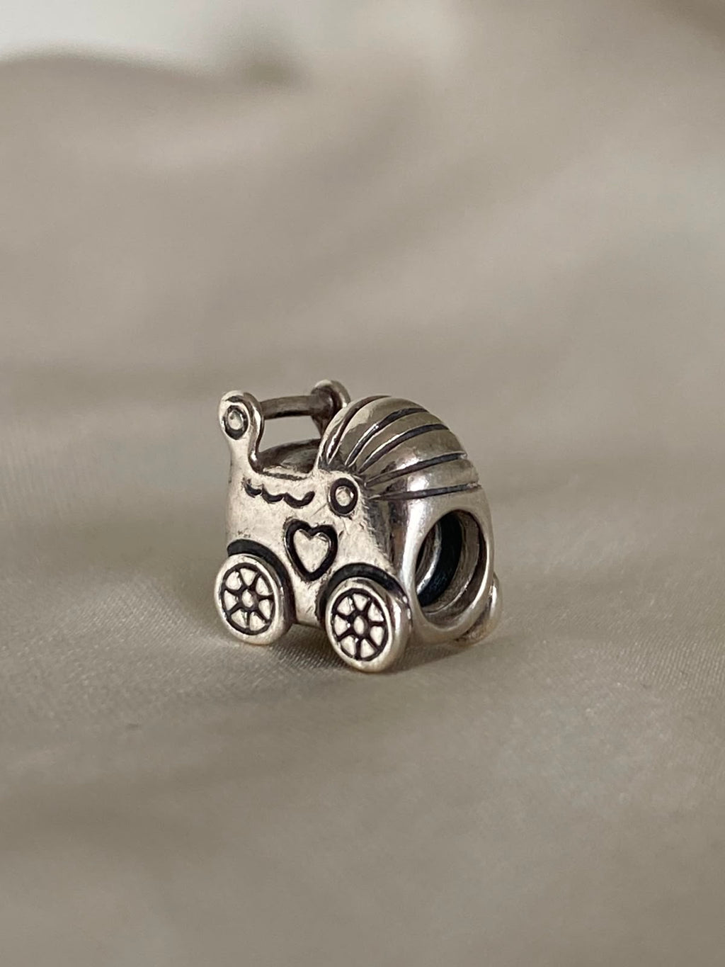 Pre-owned Pandora Baby Carriage Charm 790346 Sterling Silver