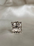 Pre-owned Pandora "Best Buddies / Best Friends" teddy bear charm,  792151, Sterling Silver